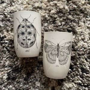 Bug and Beetle Grayscale Cup Tumbler Decor